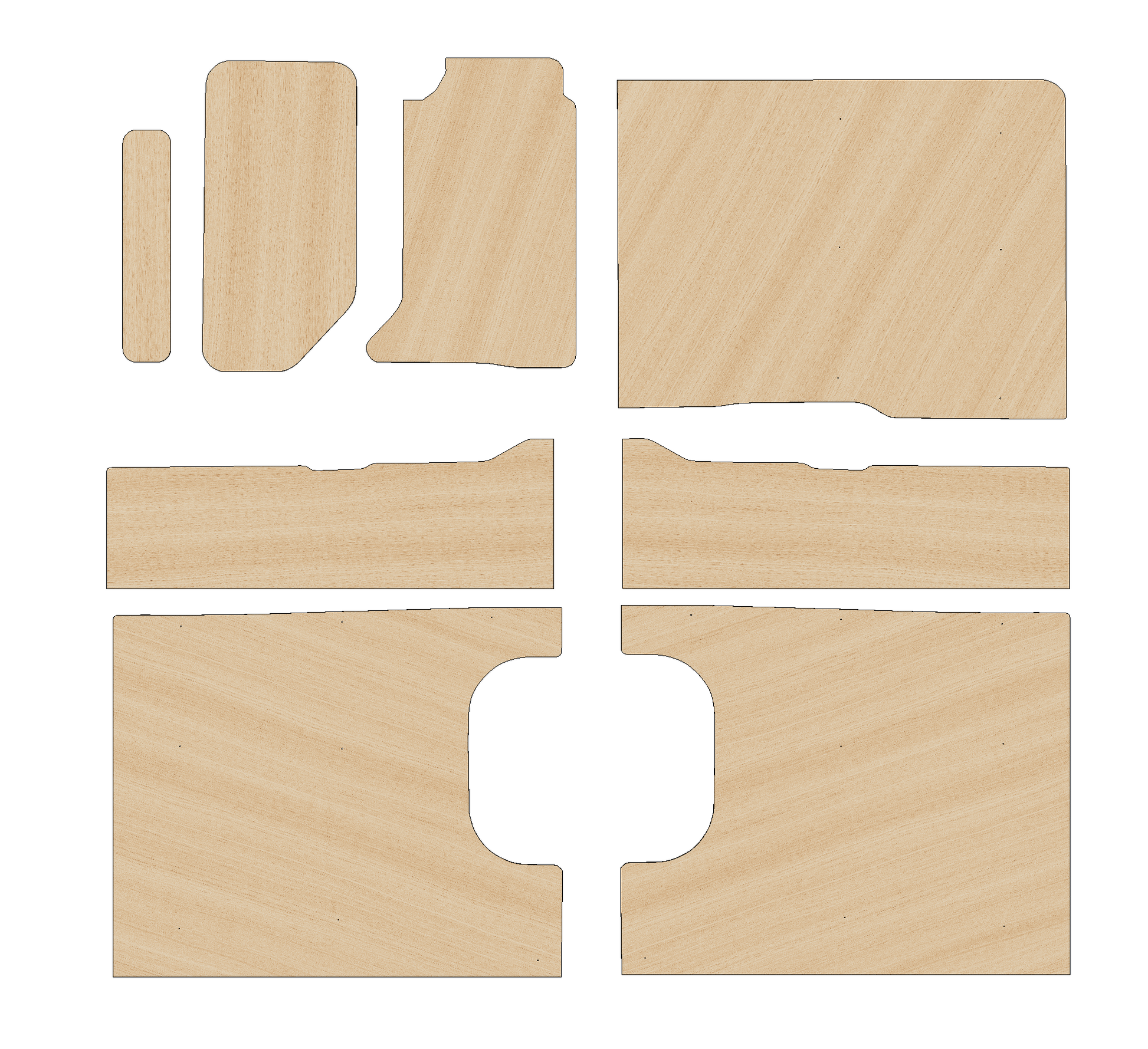 Renault Master 2010-2024 LWB L3 - Side Panels Ply Lining Kit