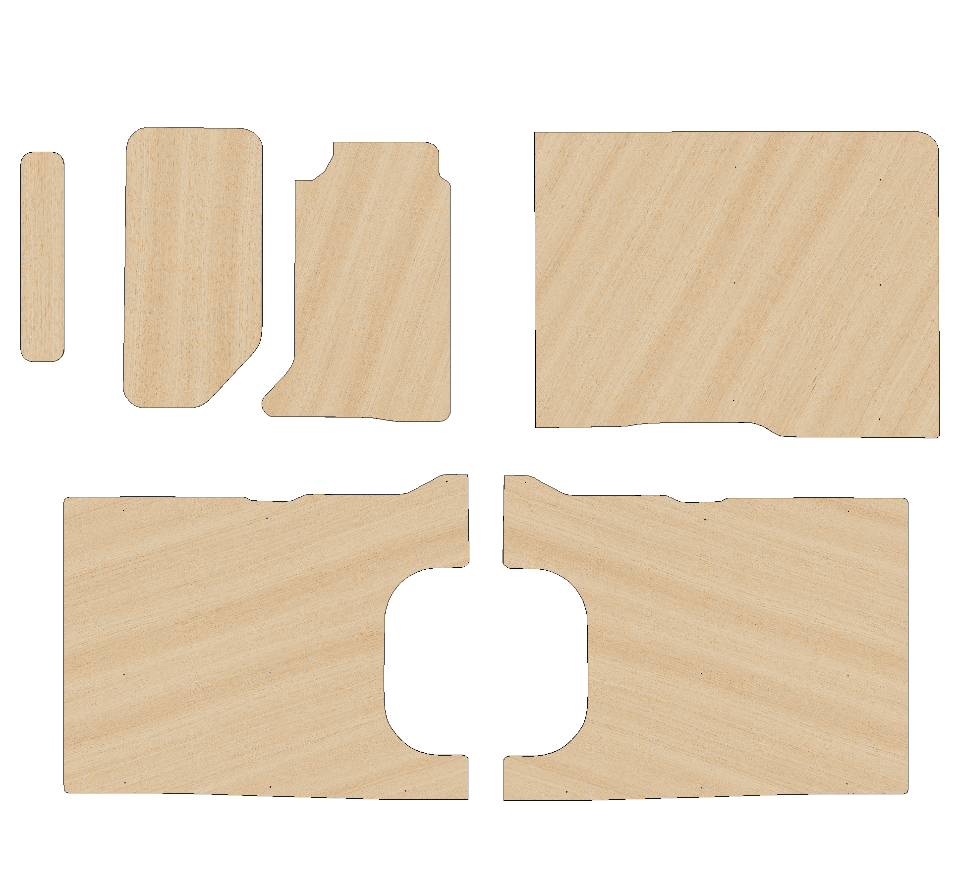 Renault Master 2010-2024 MWB L2 - Side Panels Ply Lining Kit