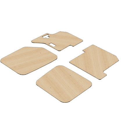 Renault Master 2010-2024 SWB L1 - Rear Door Panels Ply Lining Kit