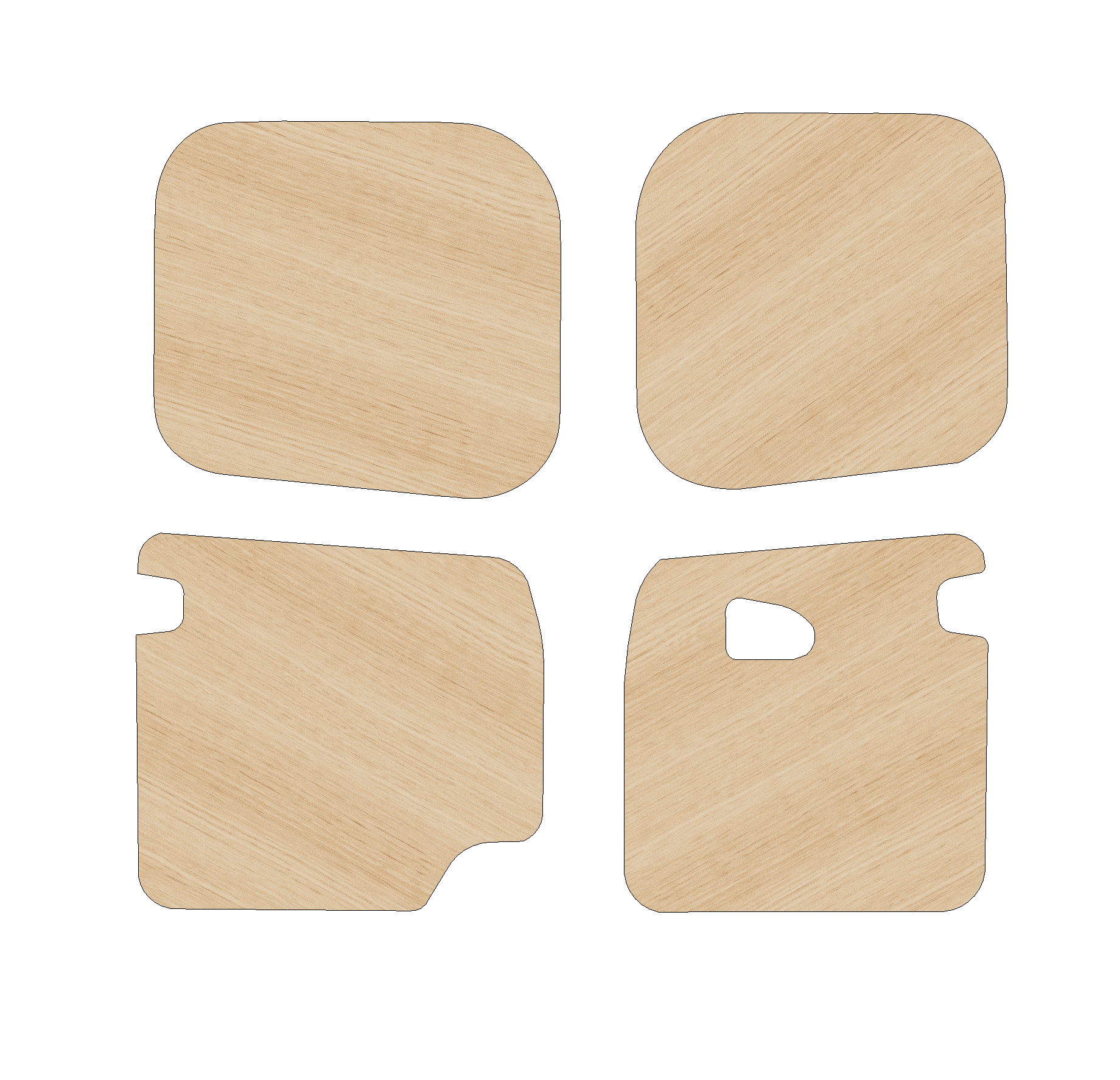 Renault Traffic 2002-2014 All - Rear Door Panels Ply Lining Kit