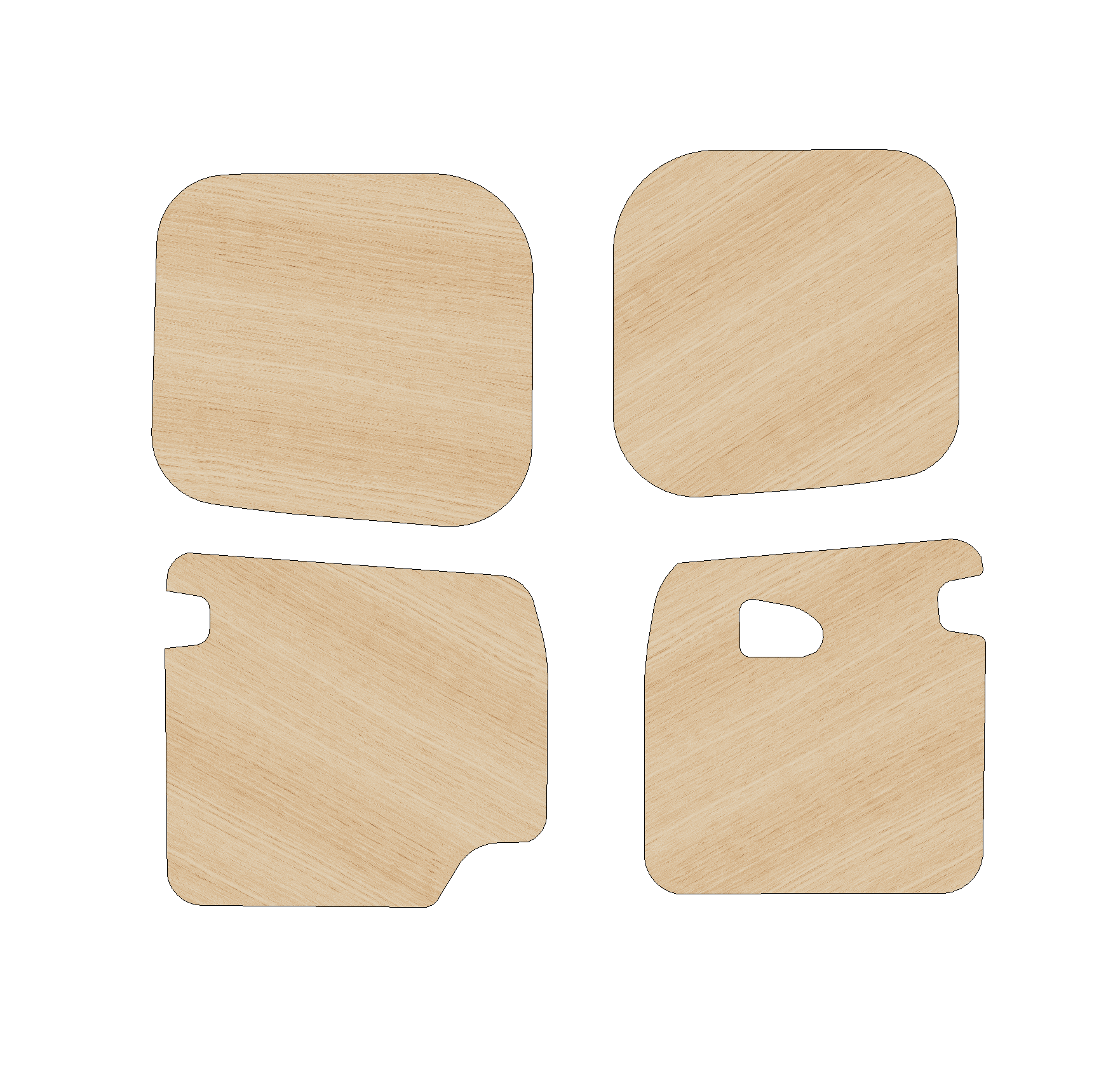 Renault Traffic 2014-Present LWB - Rear Door Panels Ply Lining Kit