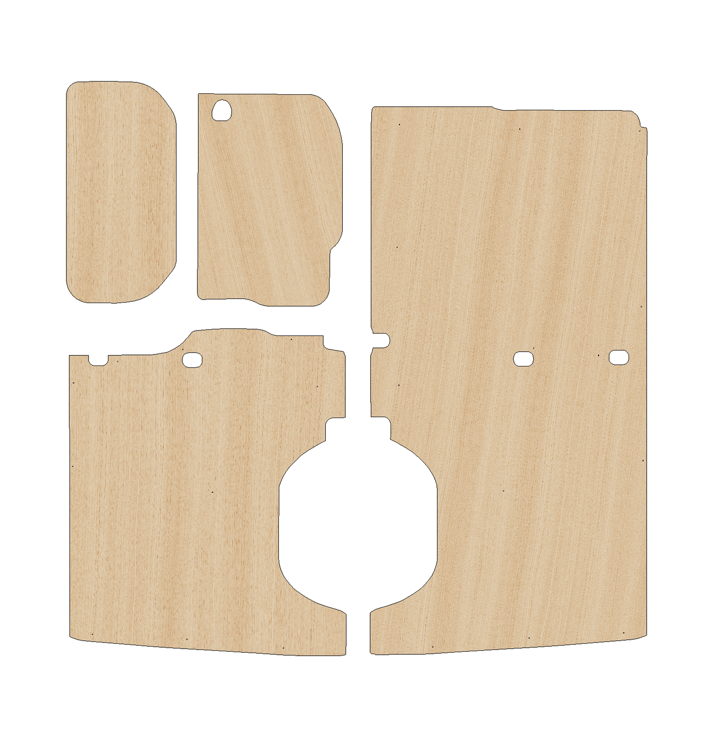 Renault Traffic 2014-Present LWB - Side Panels Ply Lining Kit