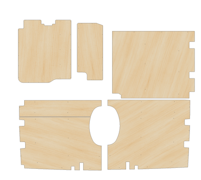 Man TGE Panel Van 2017-present MWB High Roof - Side Panels Ply Lining Kit