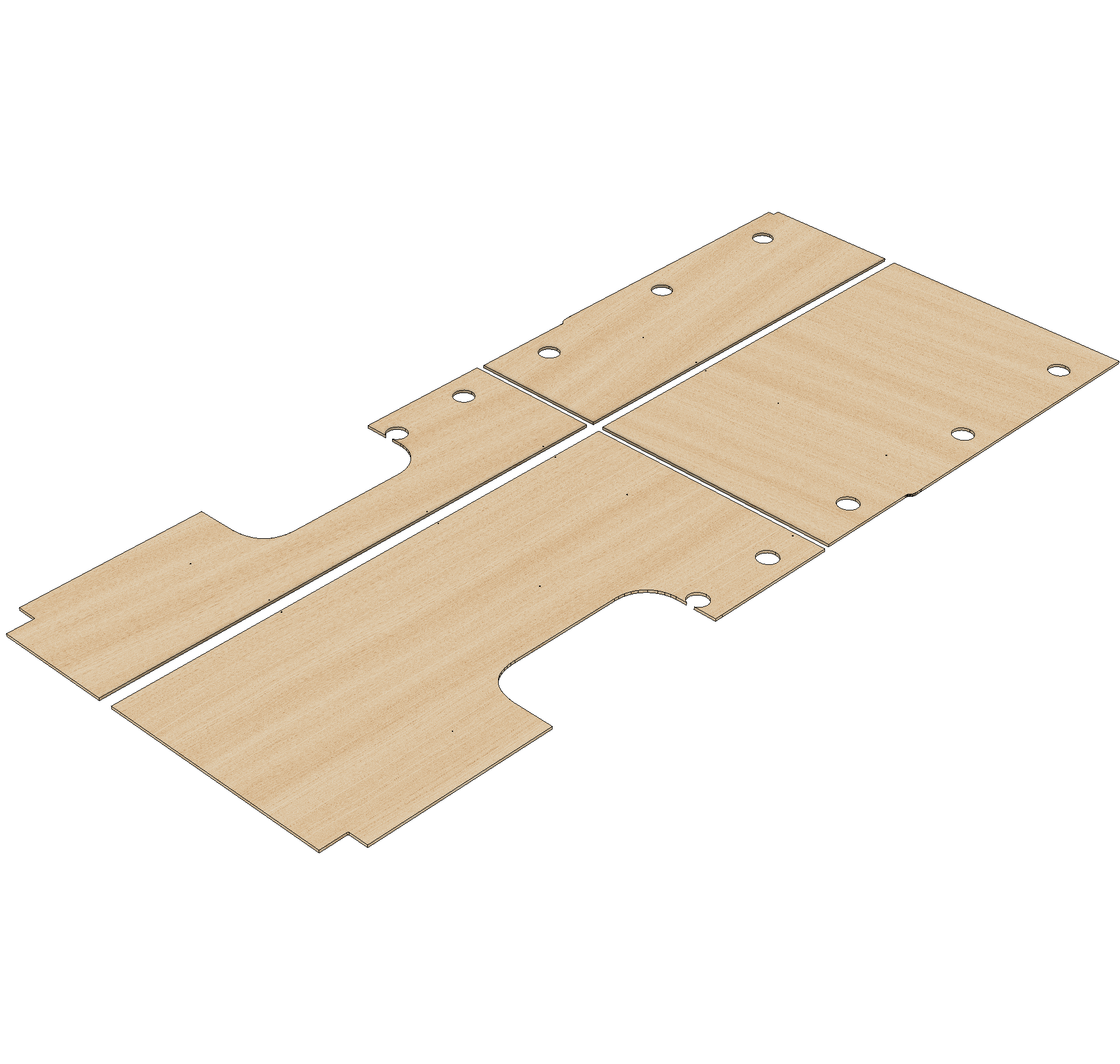 Renault Master 2010-2024 XLWB L4 double wheel - Floor Ply Lining Kit