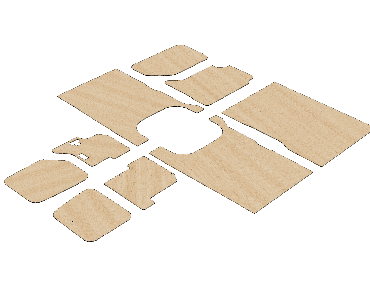 Nissan NV400/Interstar 2010-2024 SWB L1 - Side Panels Ply Lining Kit