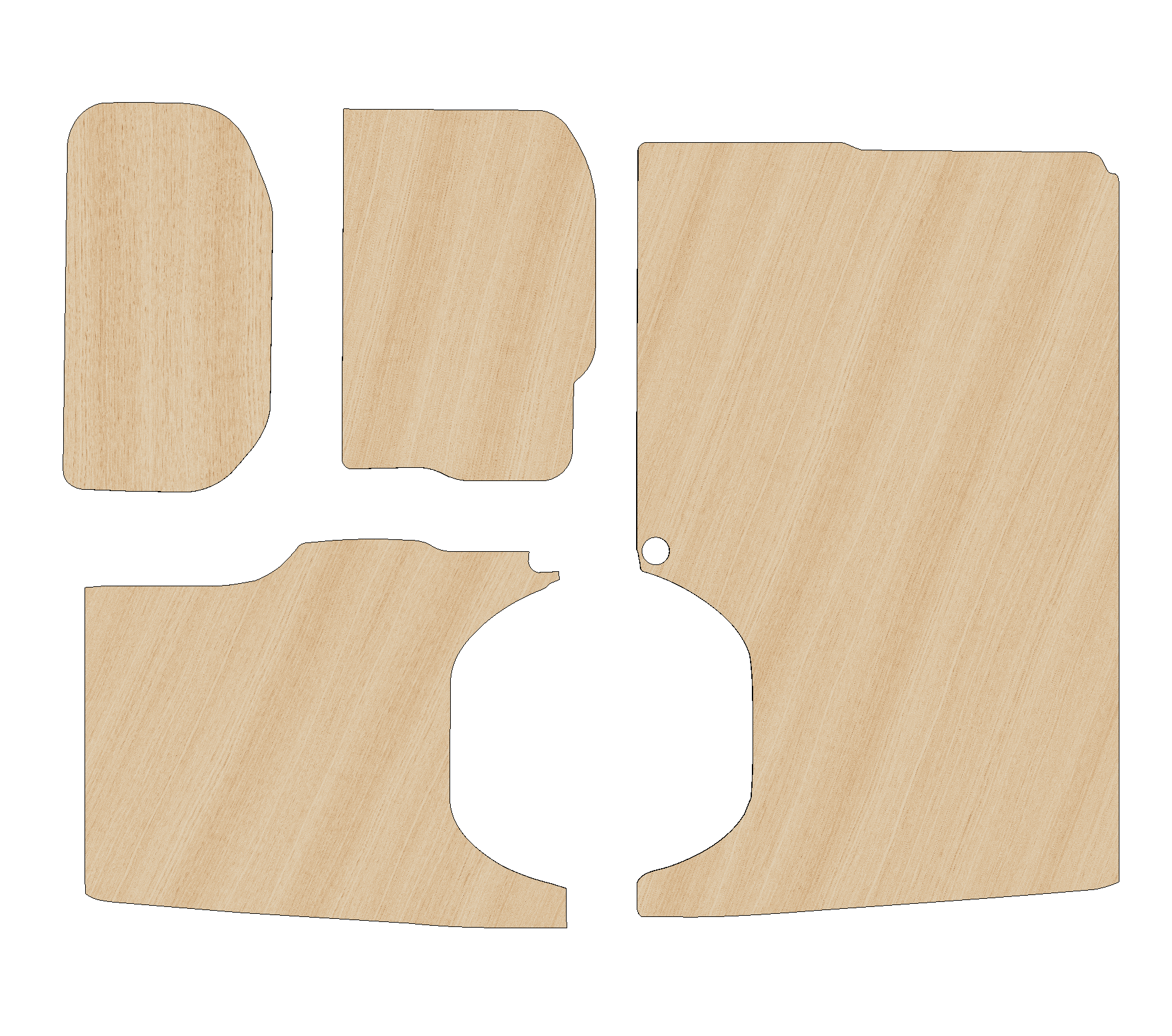 Vauxhall Vivaro 2002-2014 SWB - Side Panels Ply Lining Kit