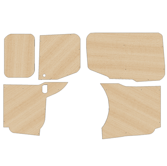Volkswagen Caddy 2021-Present SWB  - Side Panels Ply Lining Kit