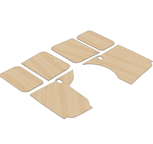 Volkswagen Caddy 2021-present LWB Maxi - Side Panels Ply Lining Kit