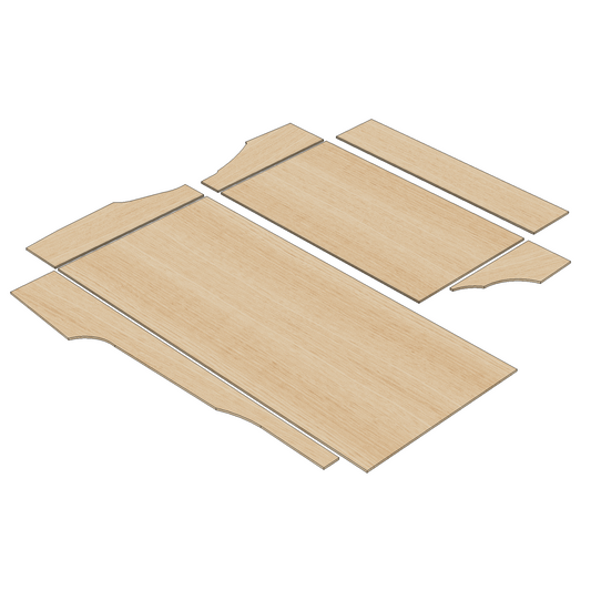 Volkswagen Caddy 2021-Present LWB - Wheel Boxes Ply Lining Kit