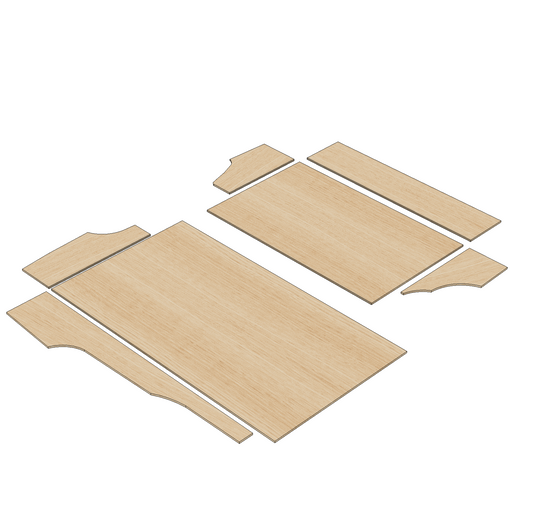 Volkswagen Caddy 2021-Present SWB - Wheel Boxes Ply Lining Kit