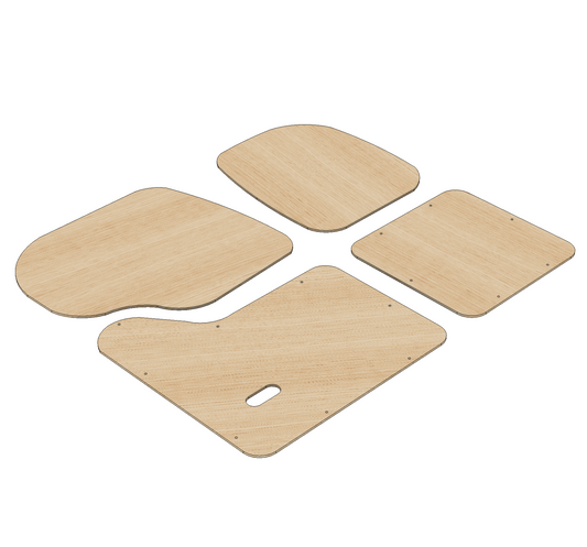 Volkswagen Caddy 2021-Present - Rear Door Panels Ply Lining Kit