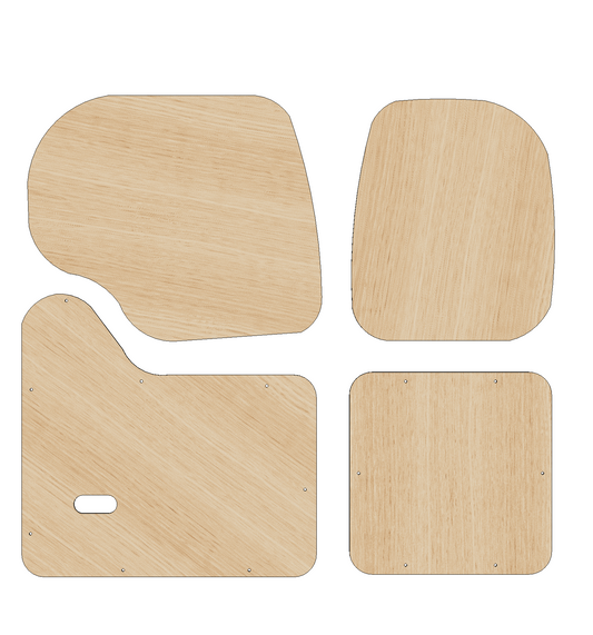 Volkswagen Caddy 2021-Present - Rear Door Panels Ply Lining Kit