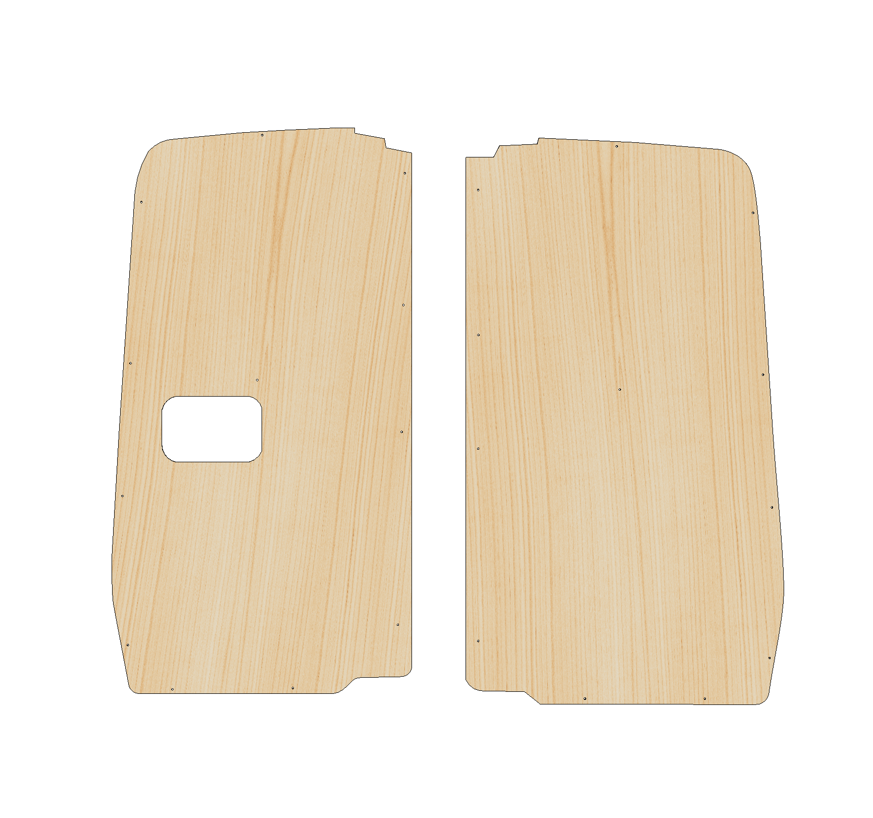 Mercedes Vito 2014 - Present - Rear Door Panels Ply Lining Kit