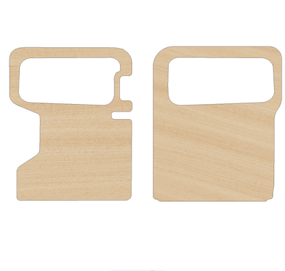 Ford Transit Custom 2013-2023 - Full Sliding Door Panels With Windows Ply Lining