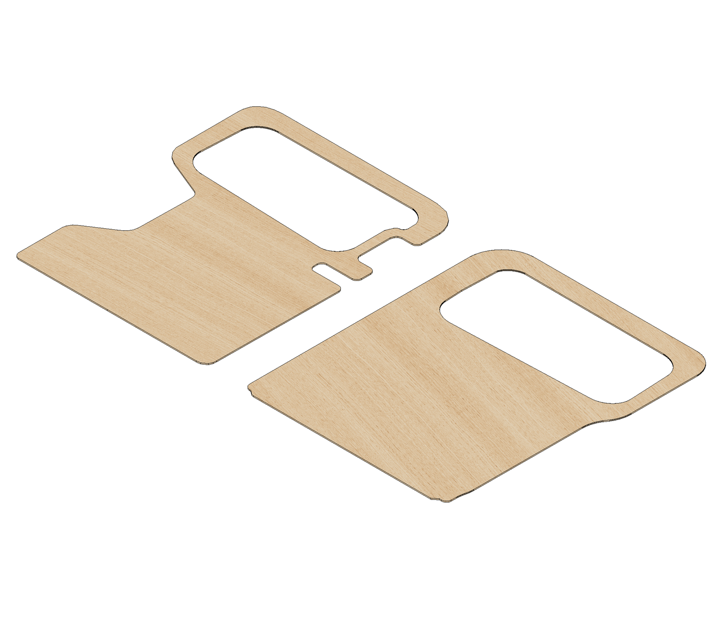 Ford Transit Custom 2013-2023 - Full Sliding Door Panels With Windows Ply Lining