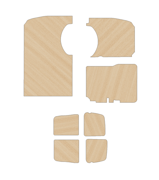 Toyota HiAce 2004-2019 SWB Any Height - Side Panels Ply Lining Kit