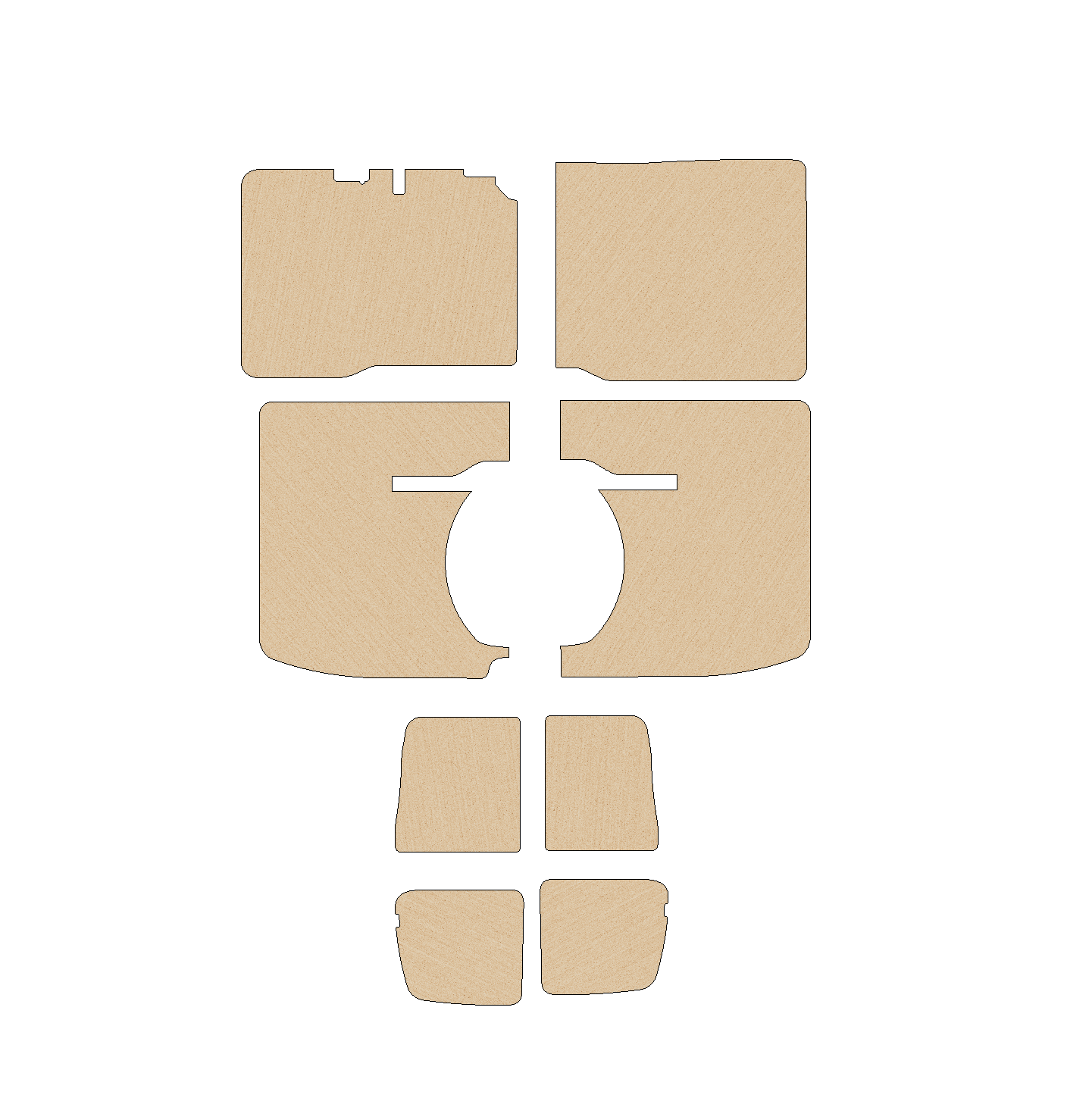Toyota HiAce 2004-2019 LWB Any Height - Side Panels Ply Lining Kit