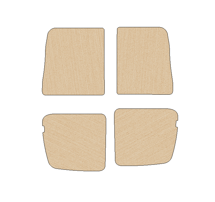 Toyota HiAce 2004-2019 LWB Any Height - Rear Door Panels Ply Lining Kit