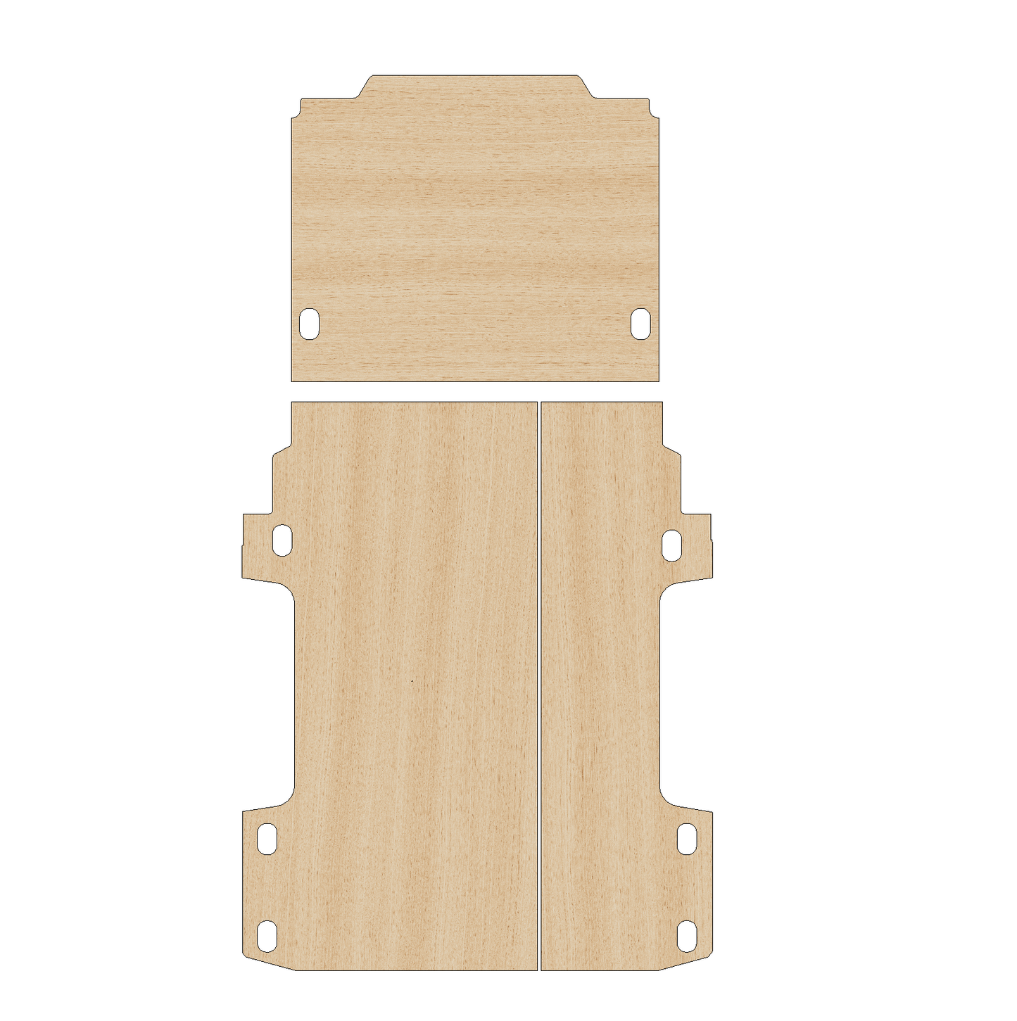 Volkswagen Crafter 2017-Present, MWB Dual Sliding Door - Floor Ply Lining Kit