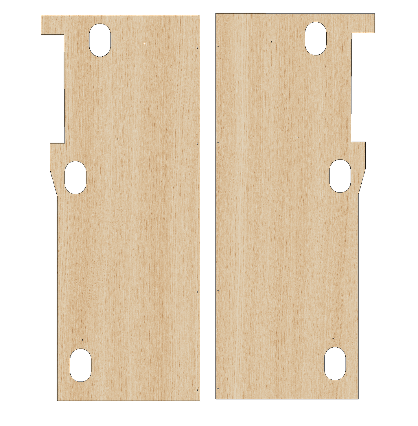 Ford Transit Connect 2014-2021 SWB, Base Model 2 sliding door - Floor Ply Lining Kit