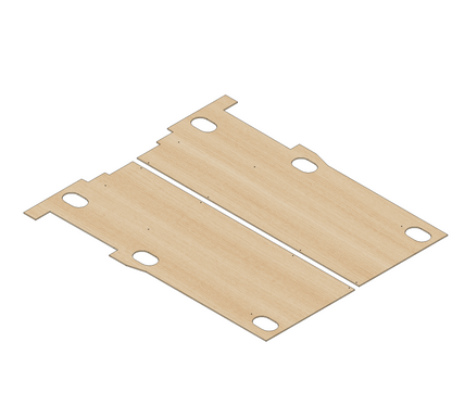 Ford Transit Connect 2014-2021 SWB Trend or Limited Dual Sliding Door- Floor Ply Lining Kit