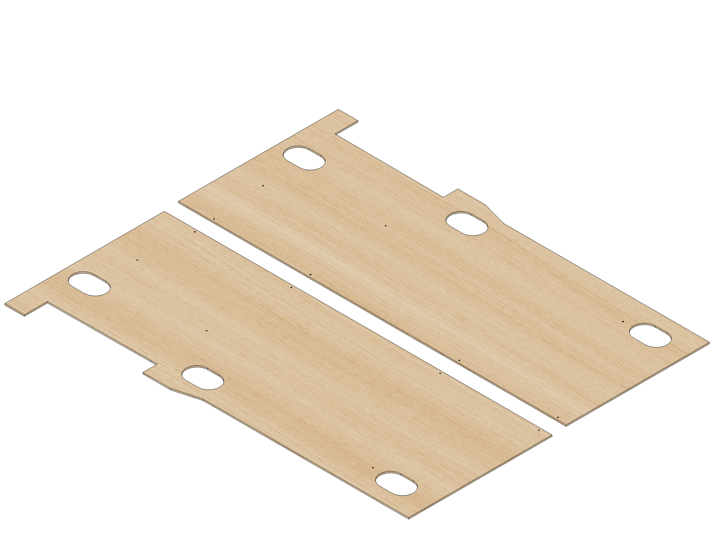 Ford Transit Connect 2014-2021 SWB, Base Model 2 sliding door - Floor Ply Lining Kit