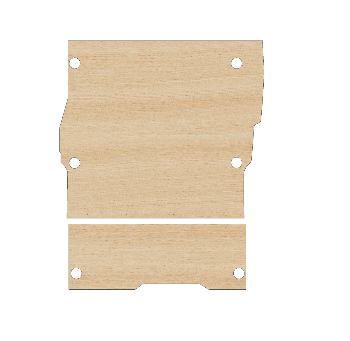 Peugeot Partner 2008-2018 SWB One Sliding Door  - Floor Ply Lining Kit
