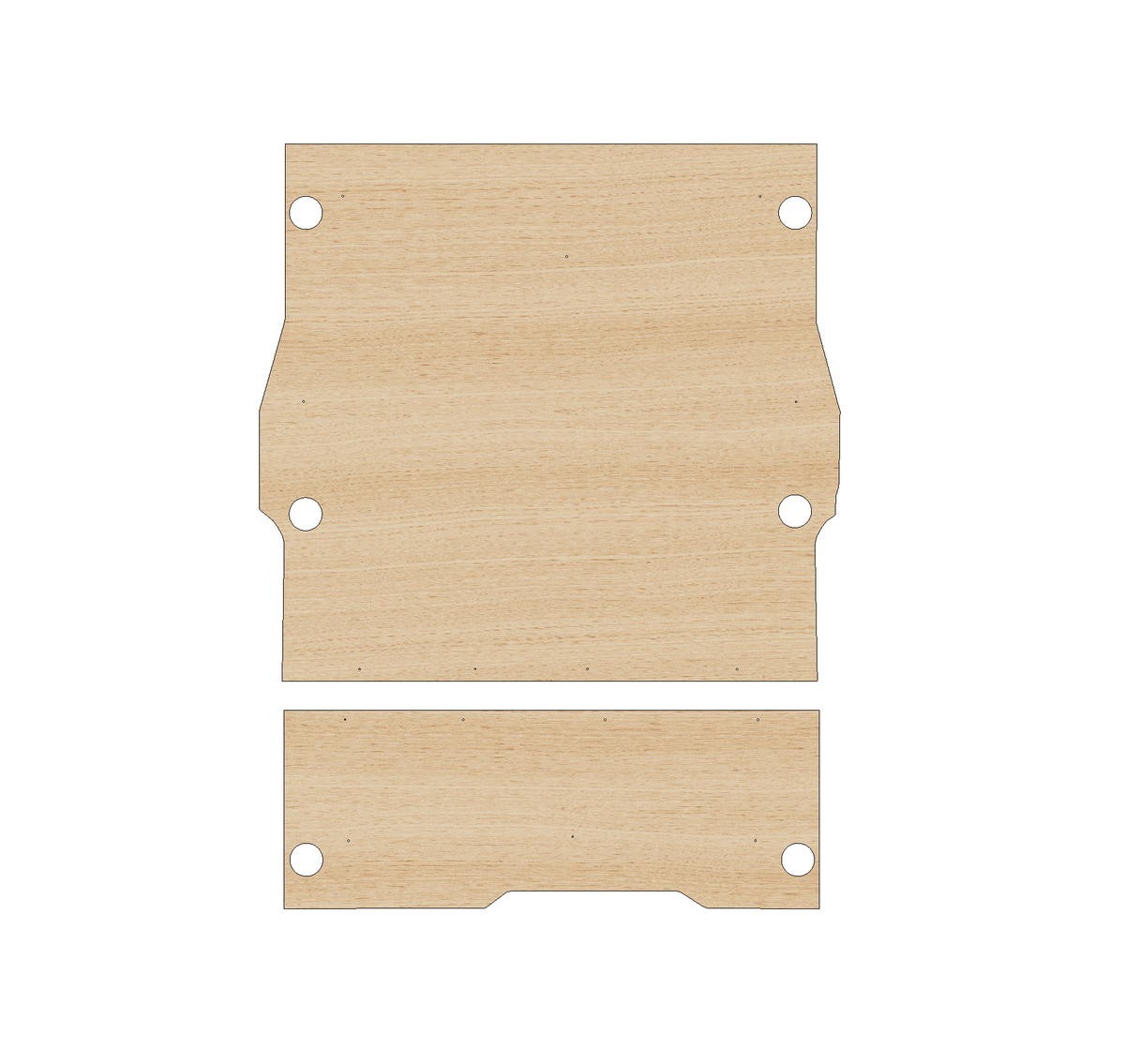Peugeot Partner 2008-2018 SWB Two Sliding Doors  - Floor Ply Lining Kit
