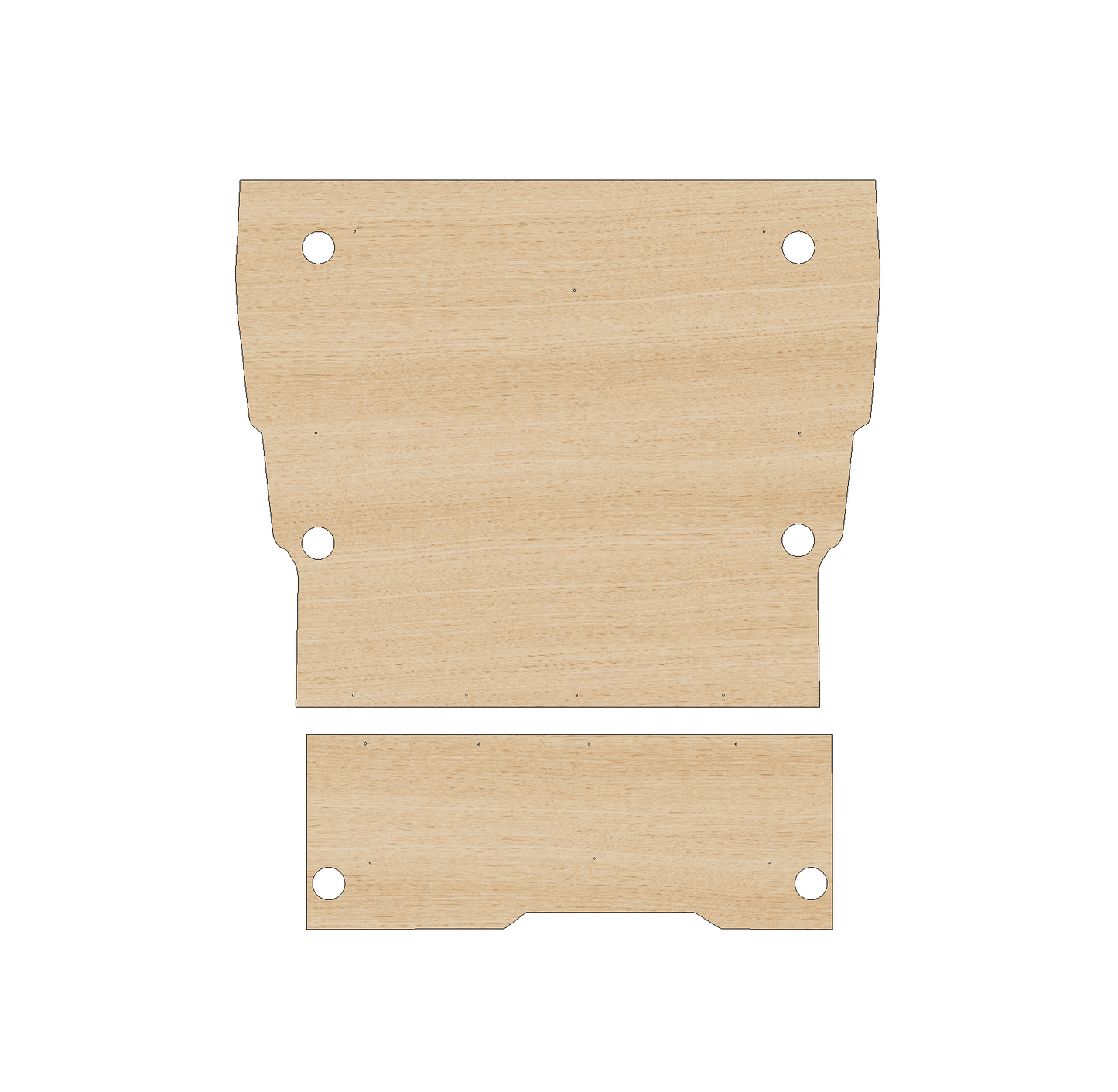Peugeot Partner 2008-2018 SWB No Sliding Door  - Floor Ply Lining Kit
