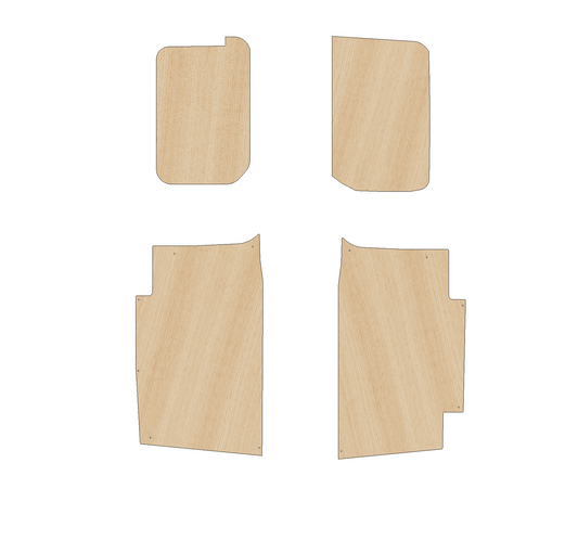 Toyota ProAce City 2019 - Present LWB One Sliding Door - Side Panels Ply Lining Kit