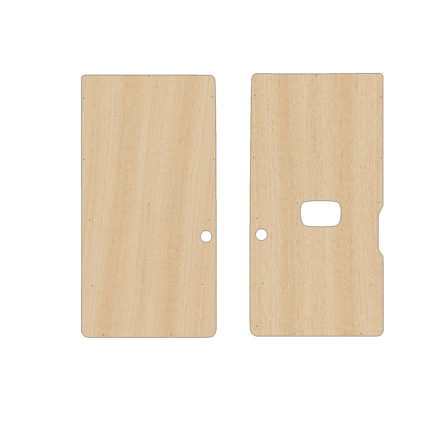 Toyota ProAce Max 2023-Present LWB Any Height - Rear Door Panels Ply Lining Kit