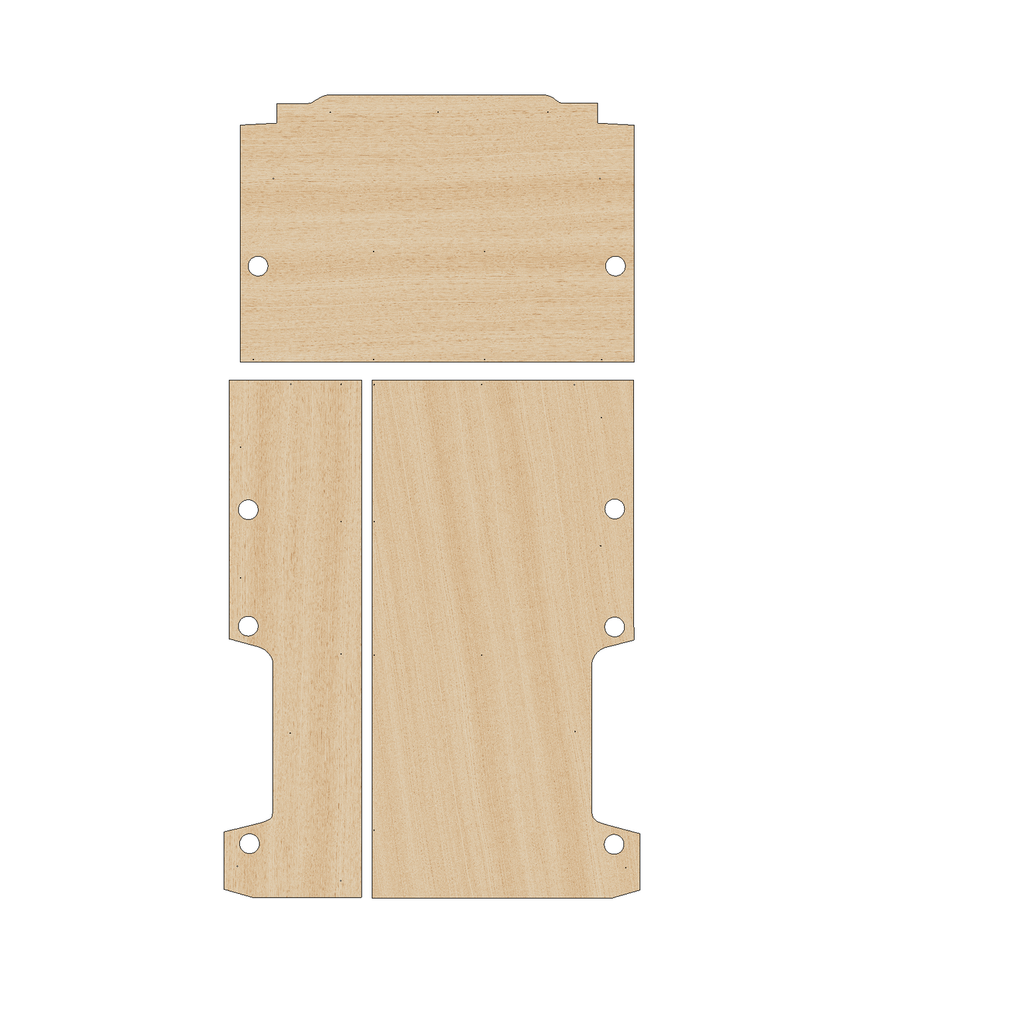 Toyota ProAce Max 2023-Present LWB With Bulkhead - Floor Ply Lining Kit