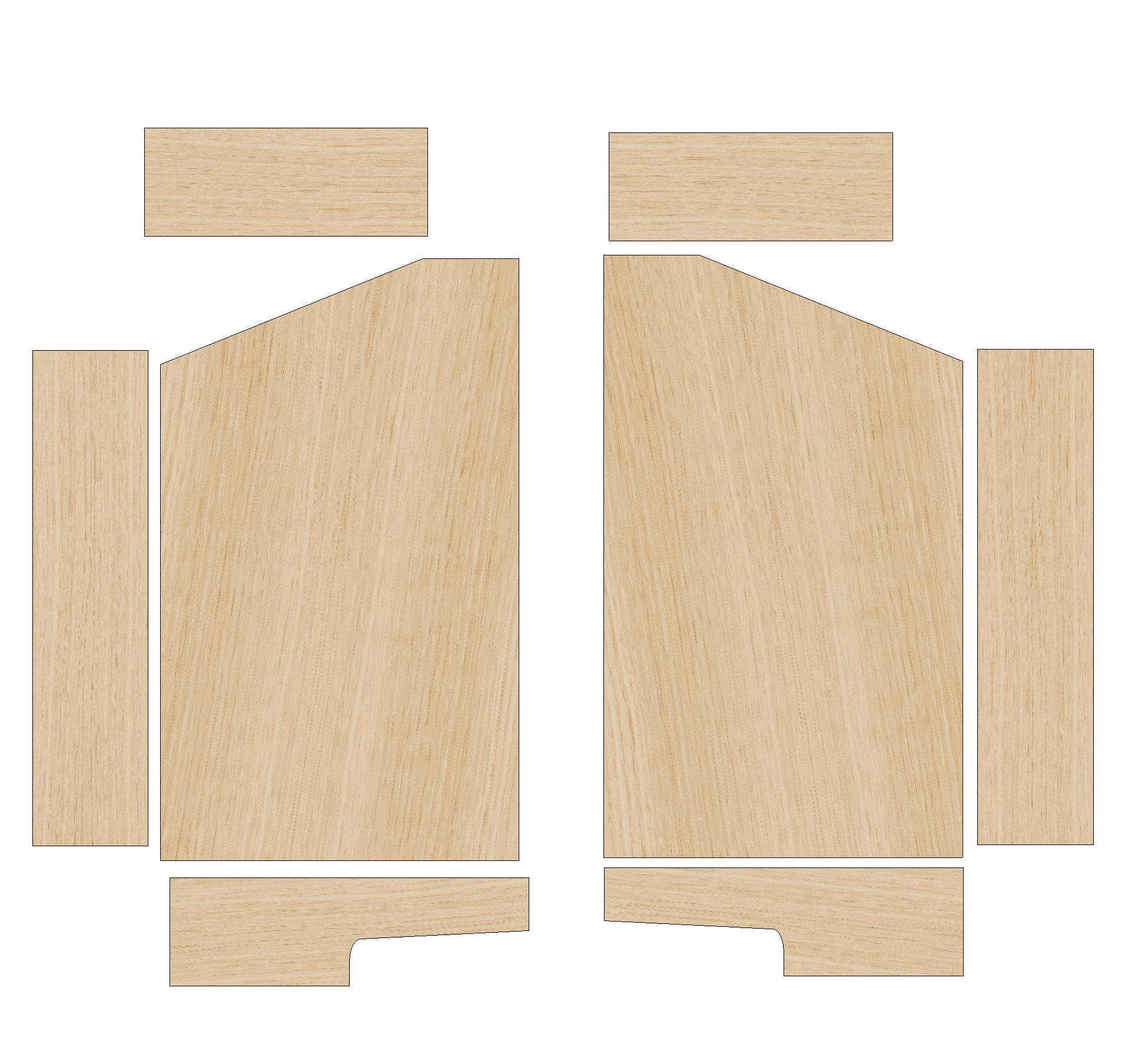 Vauxhall Combo 2012-2018 LWB - Wheel Boxes Ply Lining Kit