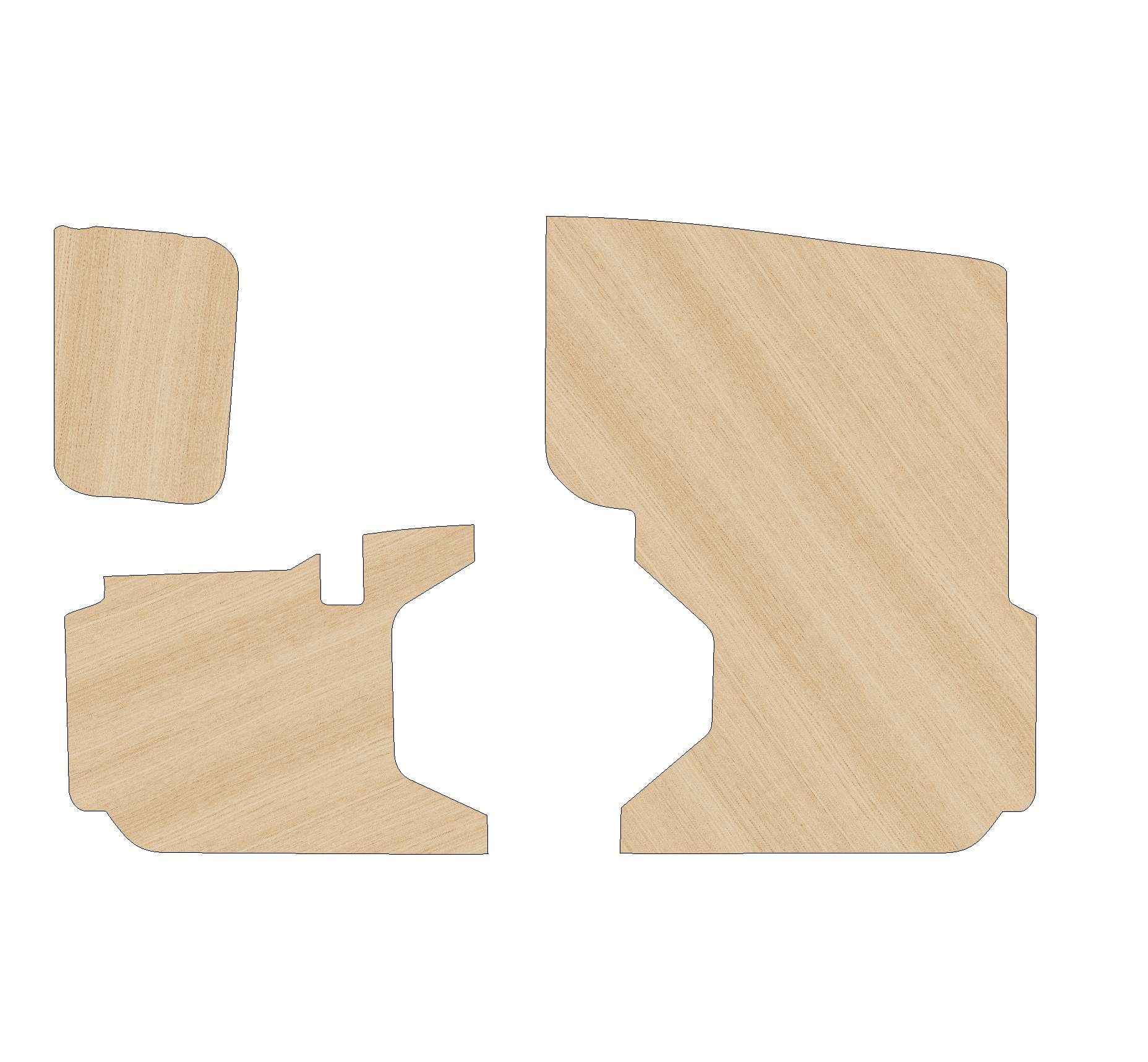 Vauxhall Combo 2012-2018 SWB One Sliding Door - Side Panels Ply Lining Kit