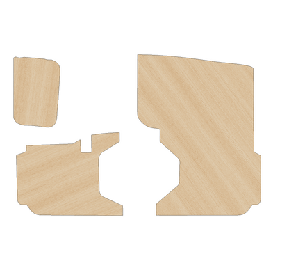 Vauxhall Combo 2012-2018 SWB One Sliding Door - Side Panels Ply Lining Kit