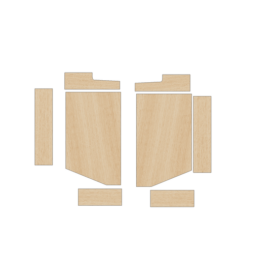 Vauxhall Combo 2012-2018 SWB - Wheel Boxes Ply Lining Kit