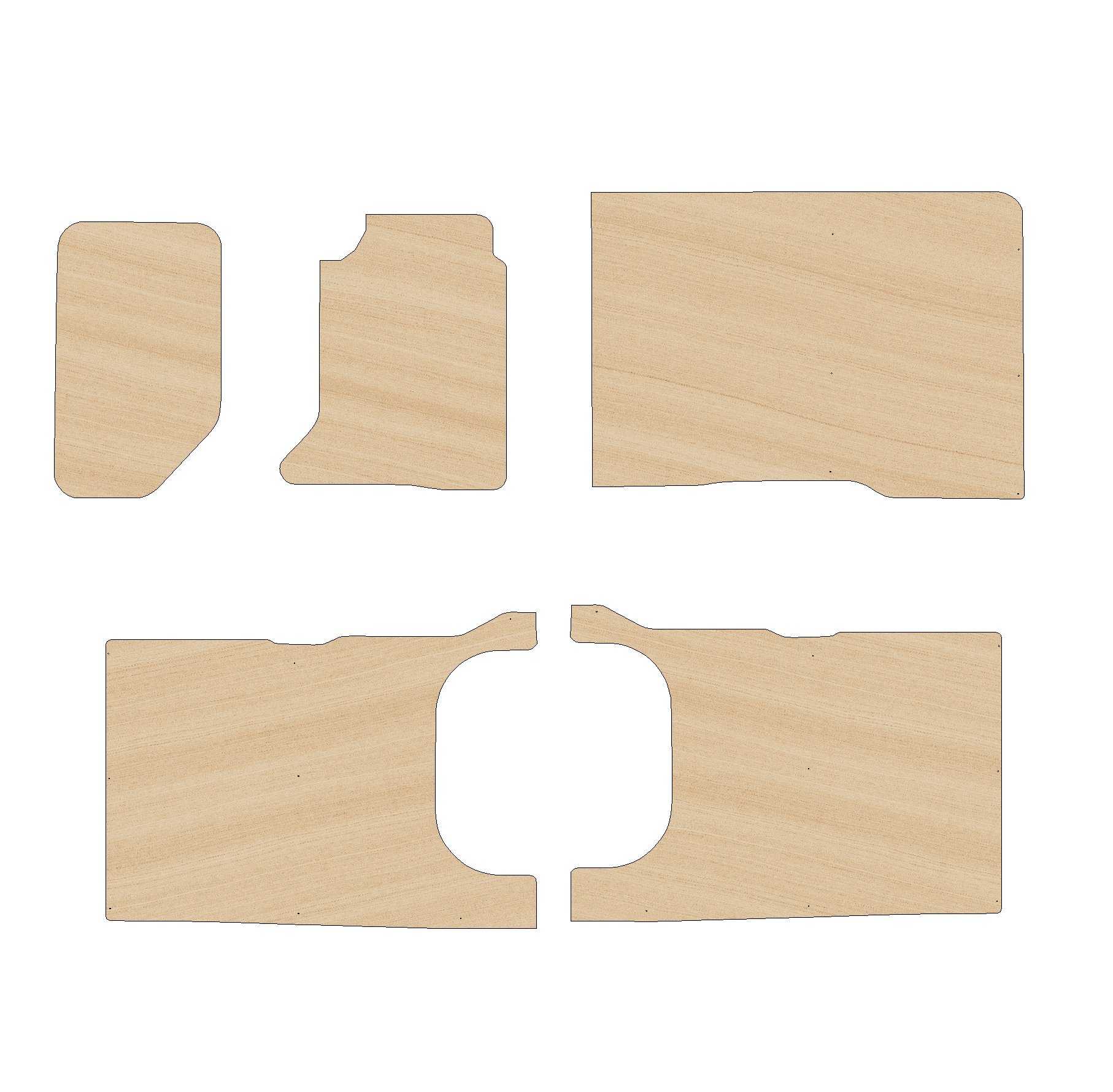 Vauxhall Movano 2010-2021 SWB - Side Panels Ply Lining Kit