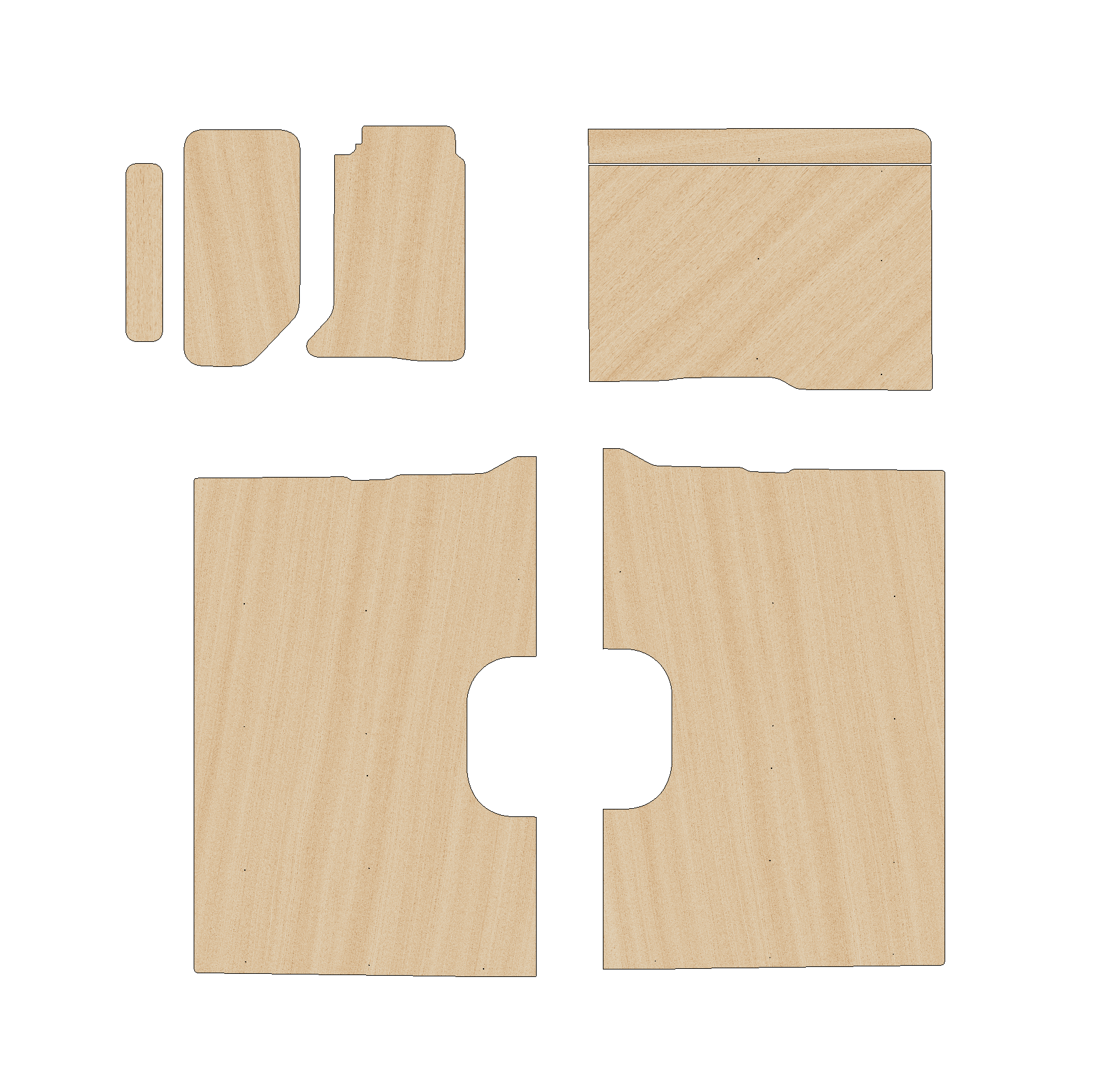 Vauxhall Movano 2010-2021 XLWB - Side Panels Ply Lining Kit
