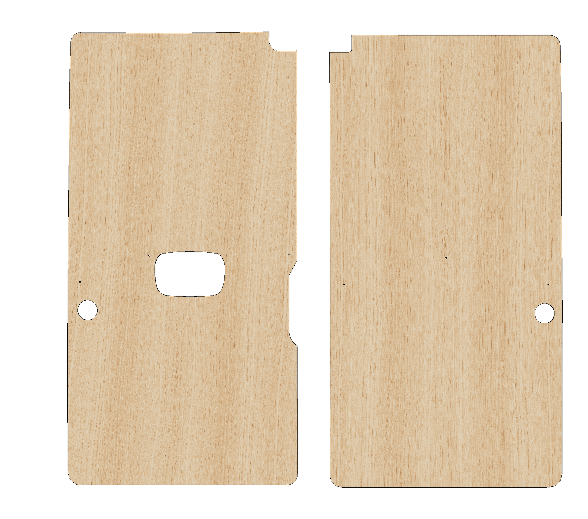 Vauxhall Movano 2021-Present H1 (L1H1 OR L2H1) - Rear Door Panels Ply Lining Kit