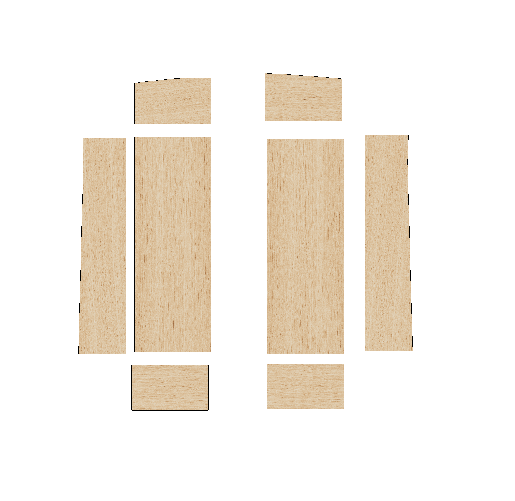 Vauxhall Vivaro 2014-2019 SWB - Wheel Boxes Ply Lining Kit