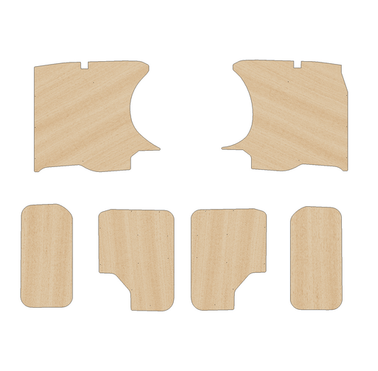 Vauxhall Vivaro 2019-Present SWB - Side Panels Ply Lining Kit