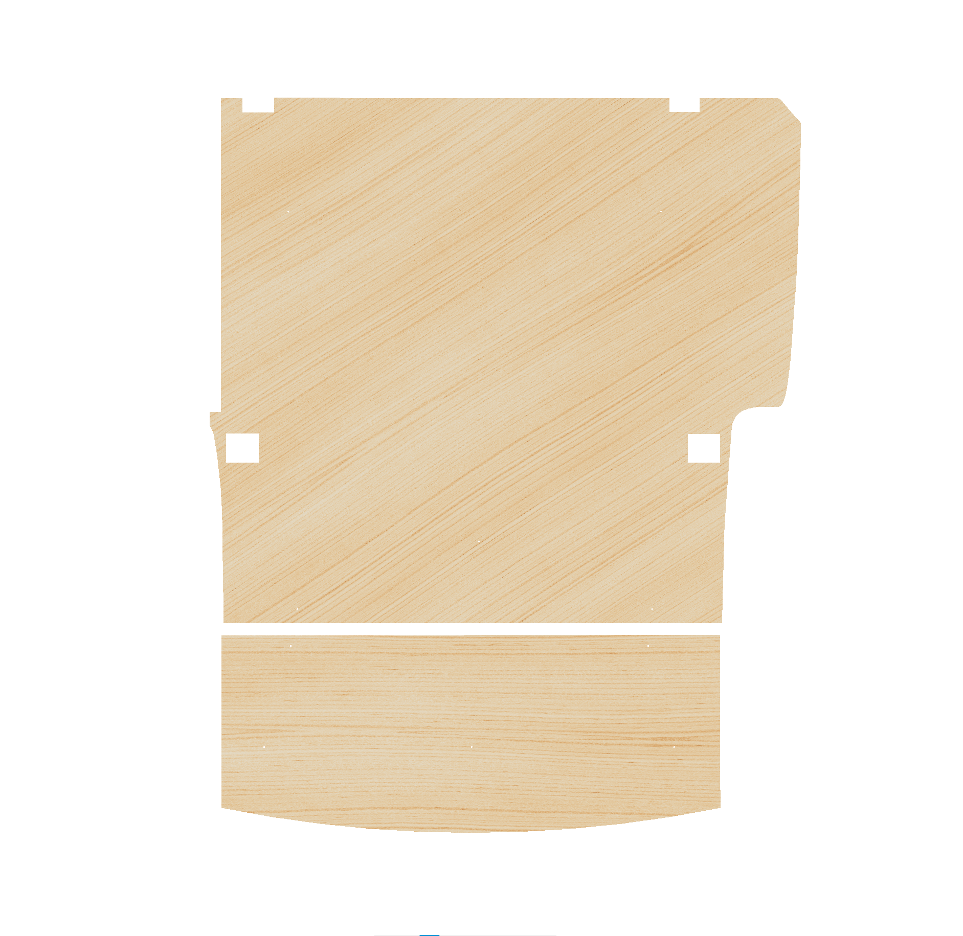 Volkswagen Caddy 2010-2020, 1 Sliding Door - Floor Ply Lining Kit