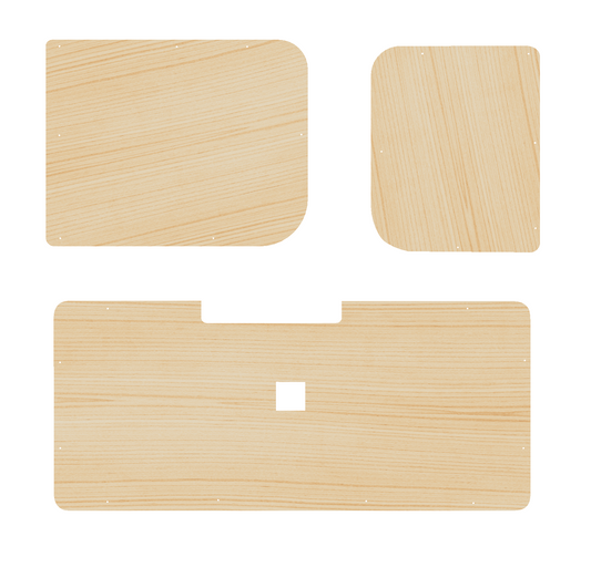 Volkswagen Caddy 2010-2020, 1 Sliding Door - Rear Tailgate Panels Ply Lining Kit