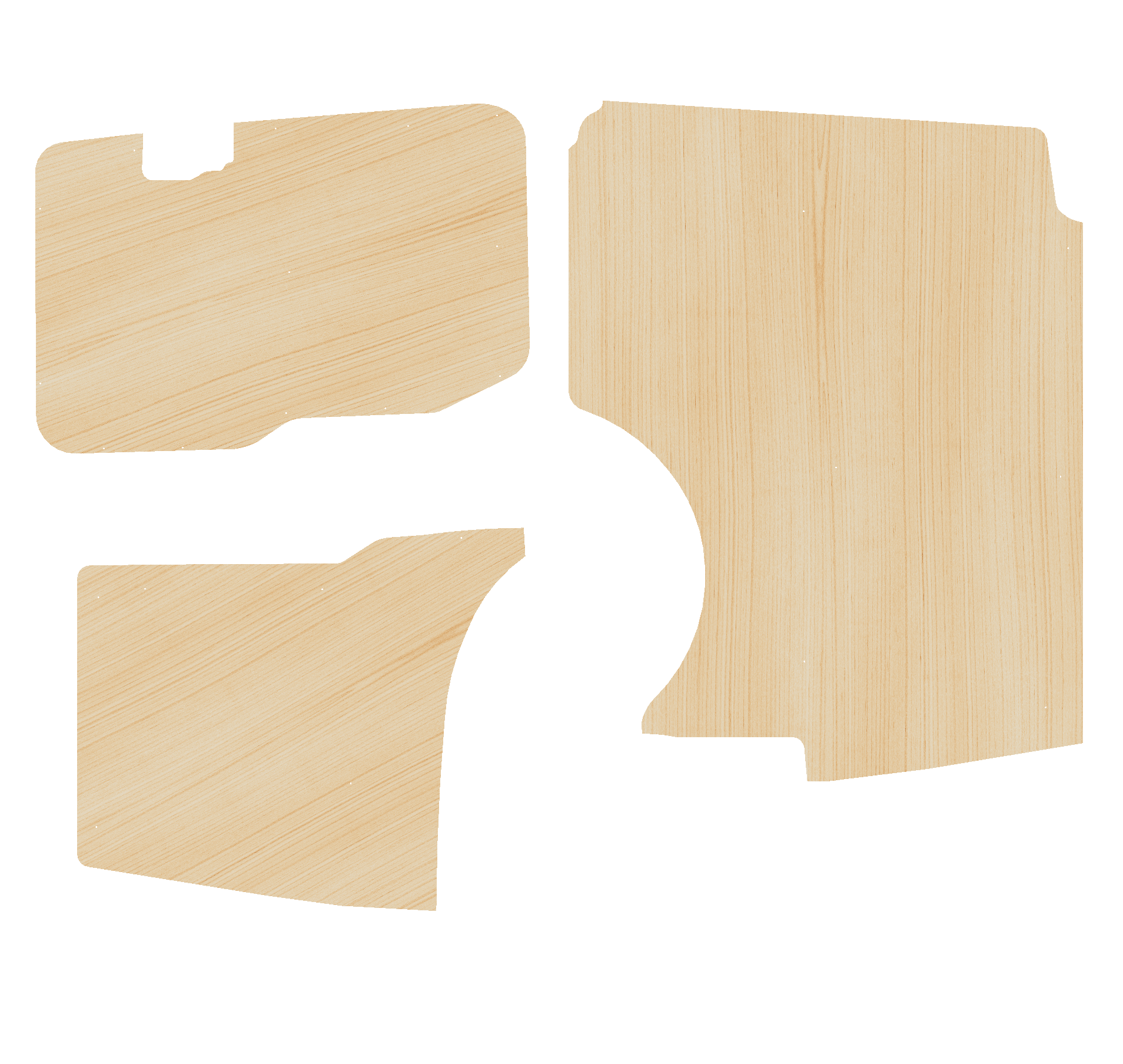 Volkswagen Caddy 2010-2020, 1 Sliding Door - Side Panels Ply Lining Kit