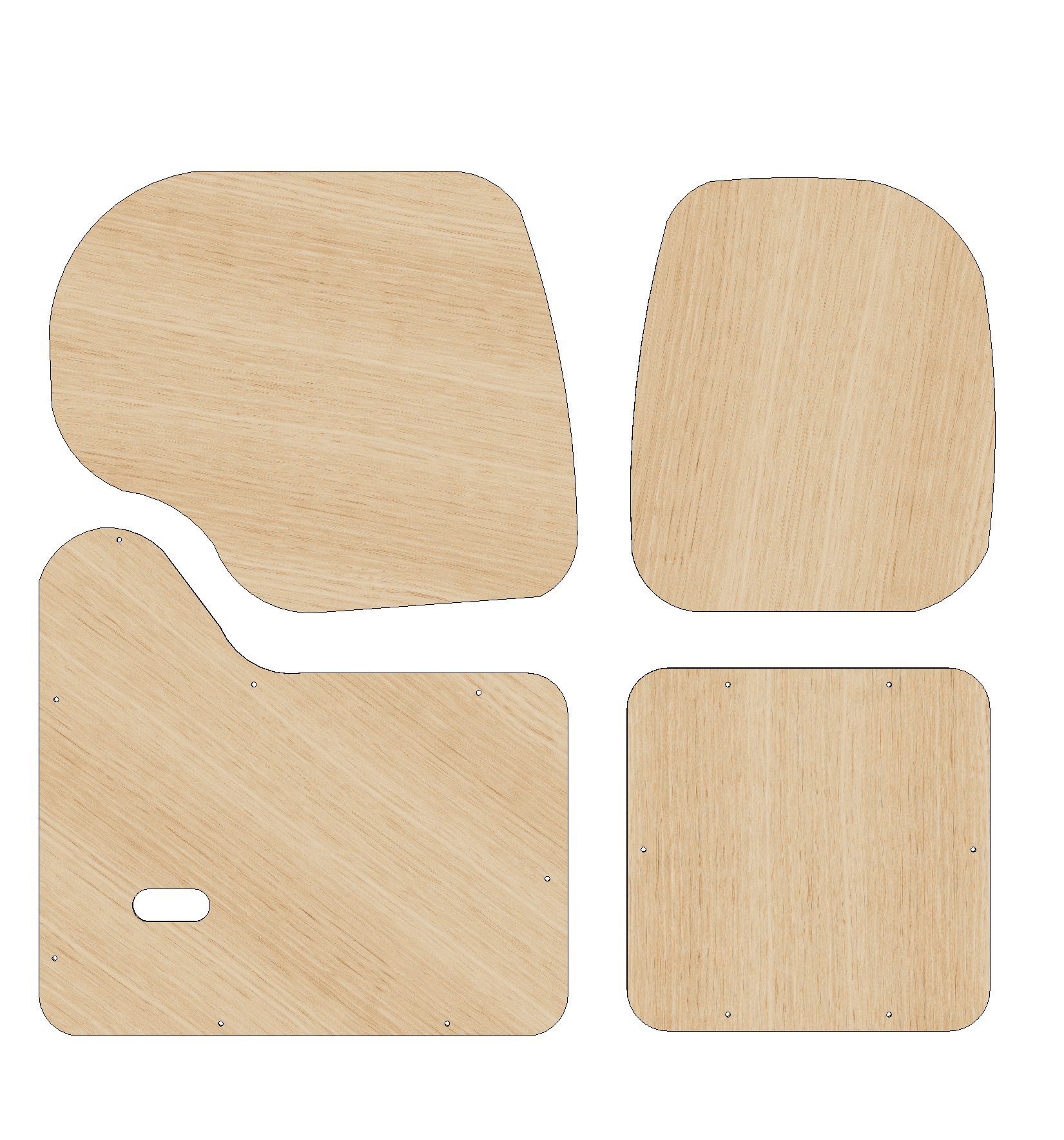 Volkswagen Caddy 2021-Present - Rear Door Panels Ply Lining Kit