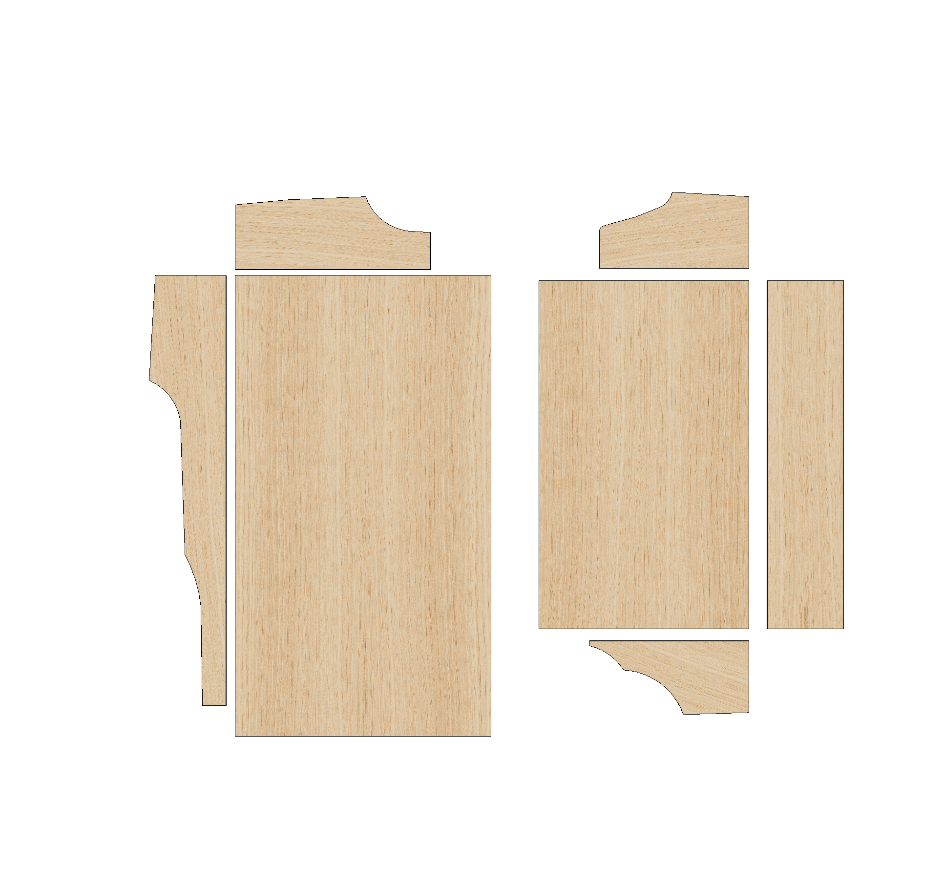 Volkswagen Caddy 2021-Present SWB - Wheel Boxes Ply Lining Kit