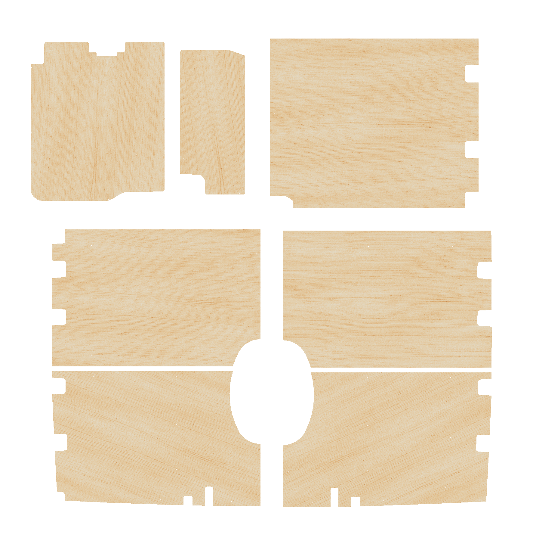 Volkswagen Crafter 2017-Present, LWB RWD - Side Panels Ply Lining Kit
