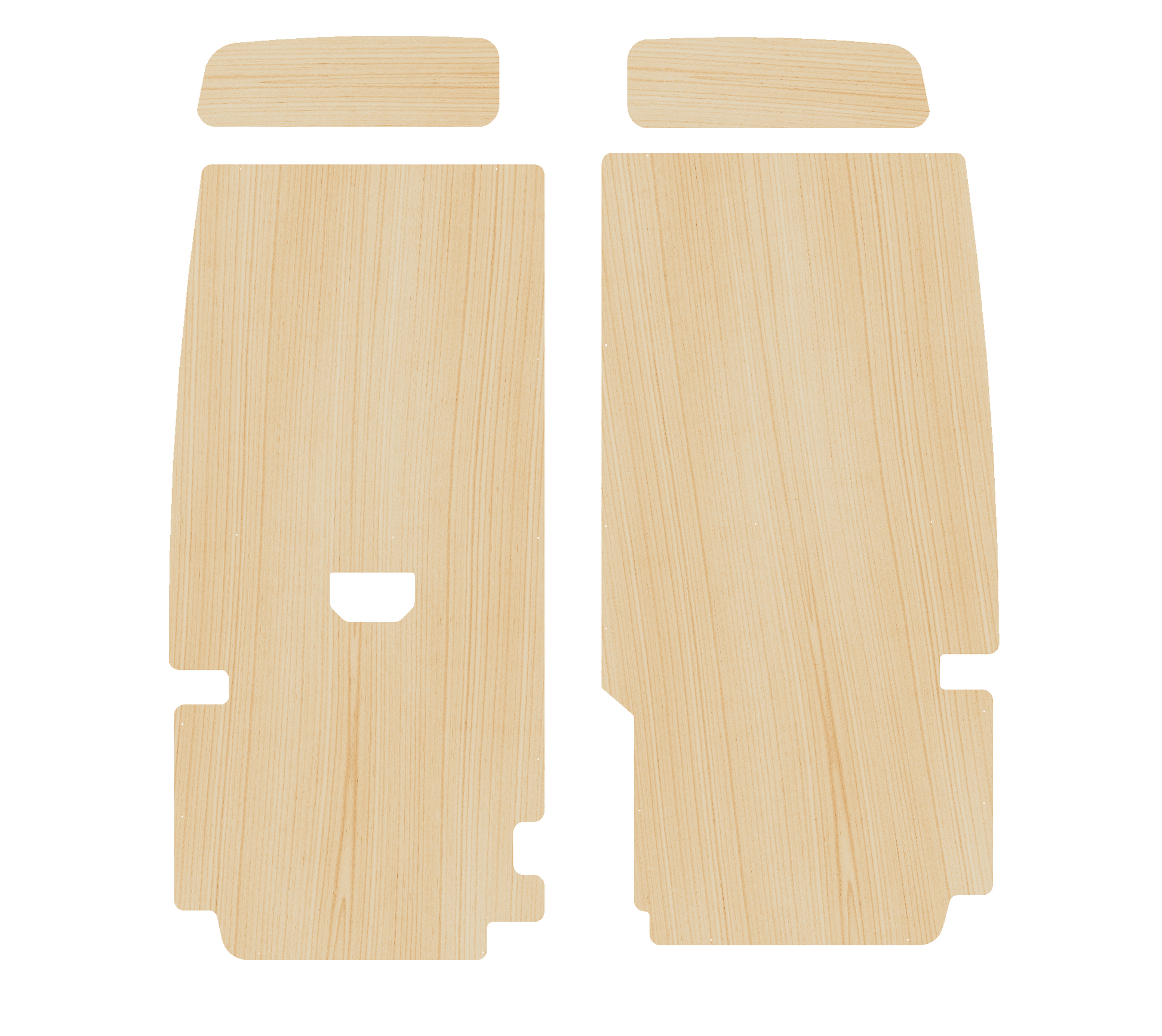 Volkswagen Crafter 2017-Present, MWB - Rear Door Panels Ply Lining Kit