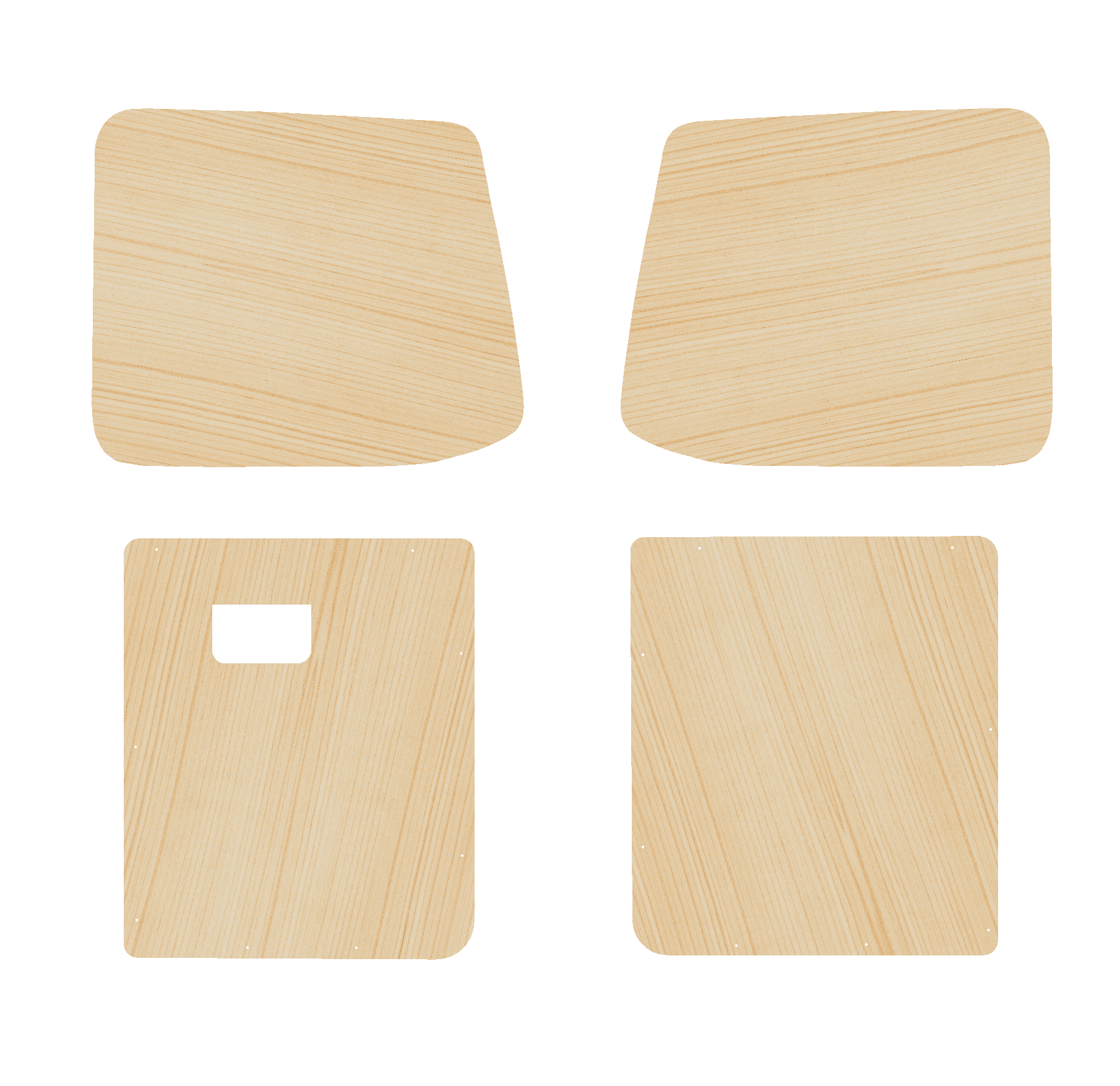 Volkswagen Transporter T5 2003-16 - Rear Door Panels Ply Lining Kit