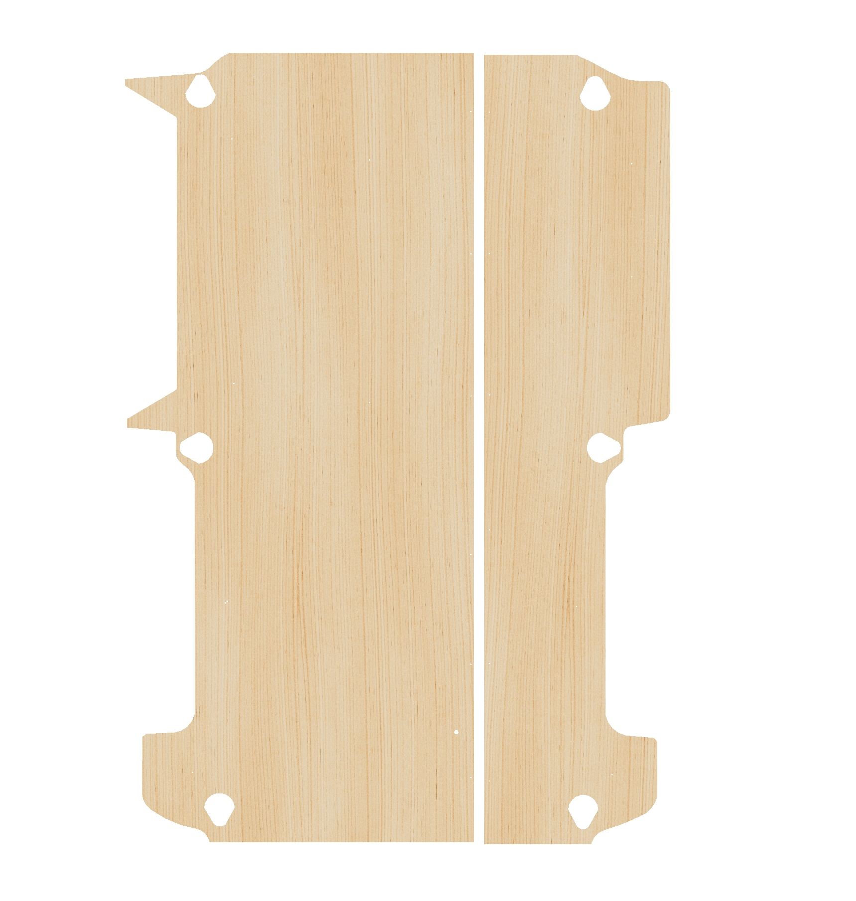 Volkswagen Transporter T5-T6 2003-2025, SWB With Bulkhead - Floor Ply Lining Kit